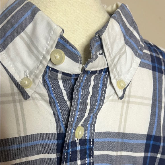 Abercrombie & Fitch Navy and White Plaid Shirt - Picture 6 of 9